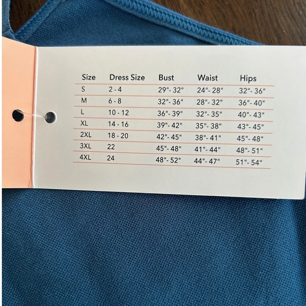 Shapermint Essentials Blue Scoop Neck Cami Shapewear 4XL Plus Size 62001‎ NEW - Picture 7 of 10